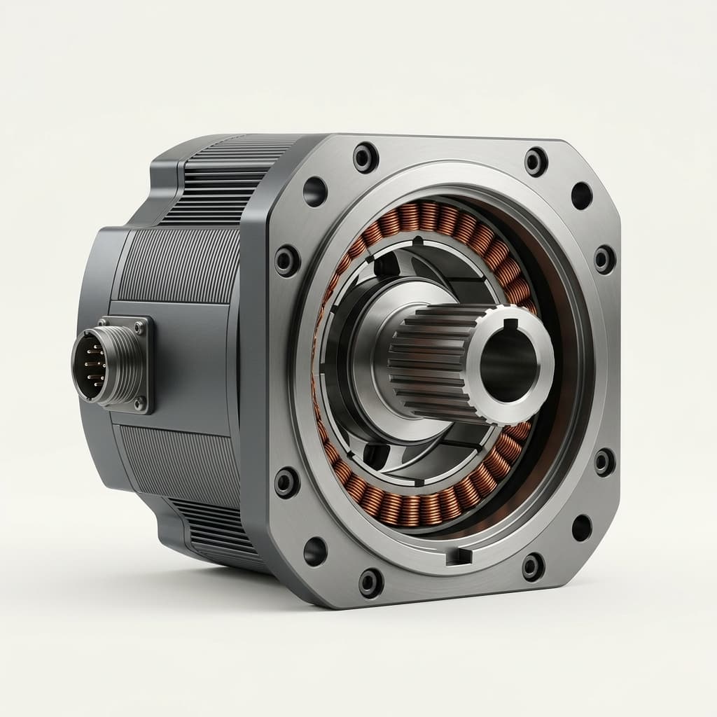 Hollow shaft robot joint motor for cable pass-through