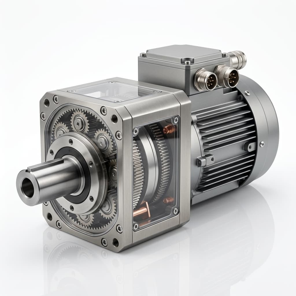 Low ratio geared motor for backdrivable robot joints