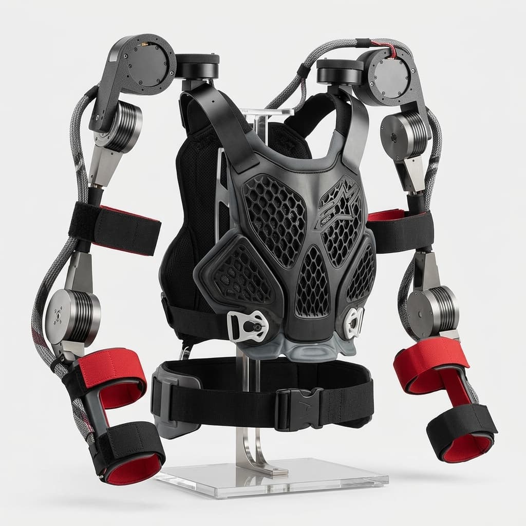 Robotic arm motor for shoulder and elbow axes