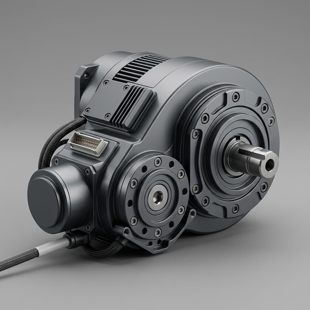 Robotic arm actuator motor for compact joint design