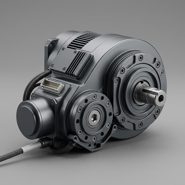 Robotic arm actuator motor for compact joint design