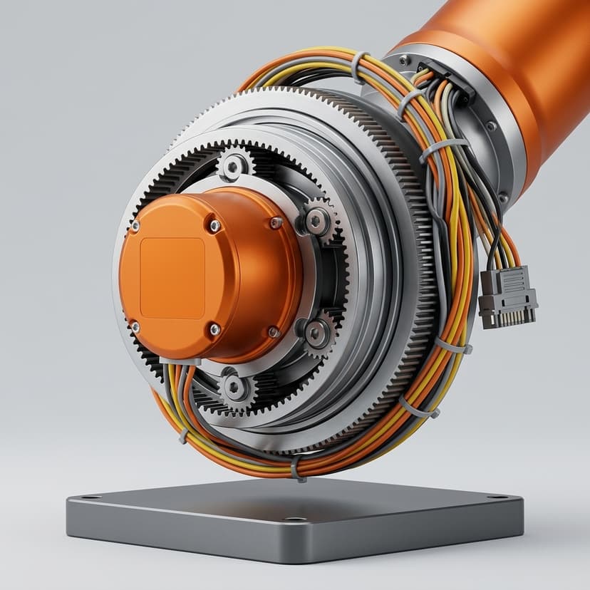 Collaborative robot arm joint motor with compact form factor