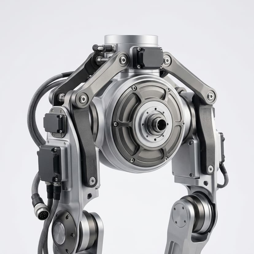 Humanoid leg joint motor for knee and hip assemblies